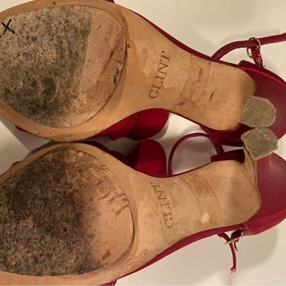 Glint Red Rosette High Heel Sandals – Size 6 - Picture 7 of 7